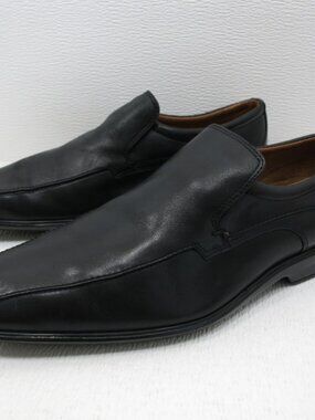 Clarks Flexlight Black Leather Loafers Comfort Dress Footwear Men's Shoes 10 M